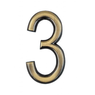 číslo 75mm bronz "3"