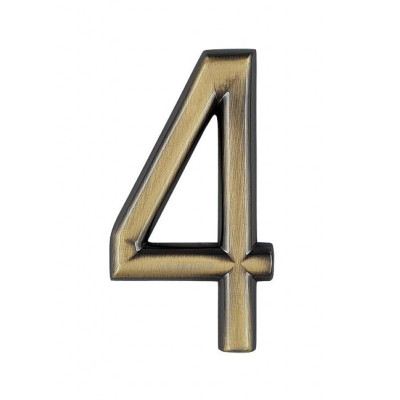 číslo 75mm bronz "4"