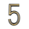 číslo 75mm bronz "5"