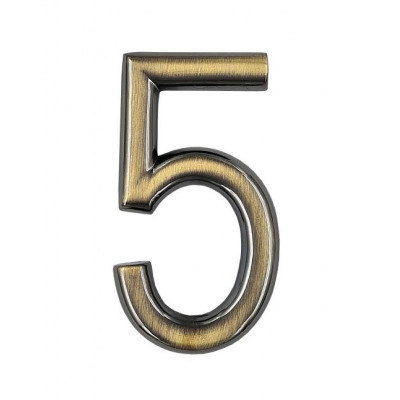 číslo 75mm bronz "5"