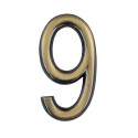 číslo 75mm bronz "9"