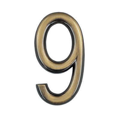 číslo 75mm bronz "9"