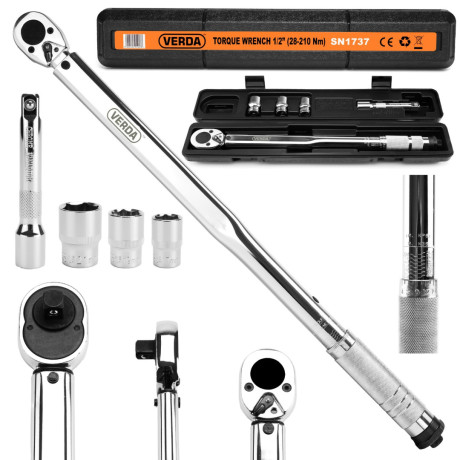 Momentový klíč na kola 1/2" 28–210 Nm D1737