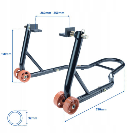 Motocyklový stojan SET na přední i zadní kolo SN1706