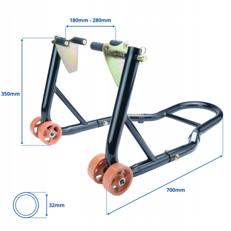 D1706 motocyklový stojan SET na přední i zadní kolo