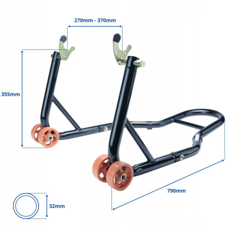 D1703 motocyklový stojan s adaptérem V