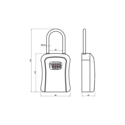 Schránka na klíče pro zavěšení S 175x100x40mm