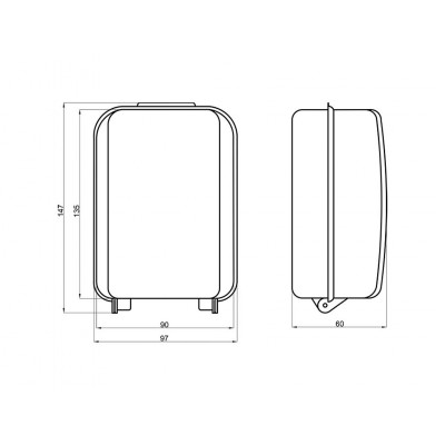 Schránka na klíče voděodolná 135x100x60mm