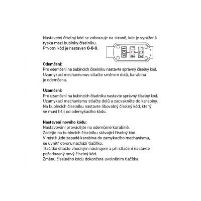 Karabina uzamykatelná Al 75x40x8mm