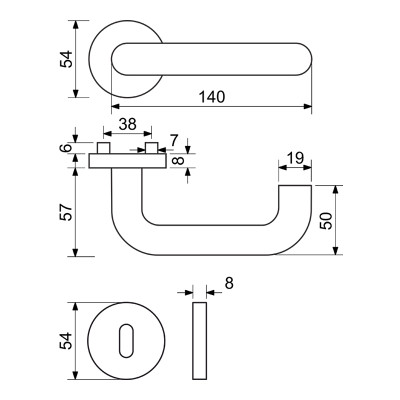 RK.U-FORM.BB.CE klika na dveře
