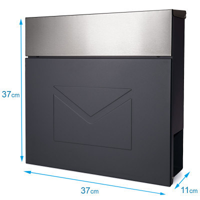 D3691 poštovní schránka antracit + nerez