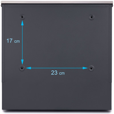 D3691 poštovní schránka antracit + nerez