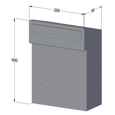 W3 - 1 poštovní schránka měděný antik
