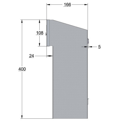 W3 - 1 poštovní schránka RAL7016 / nerez