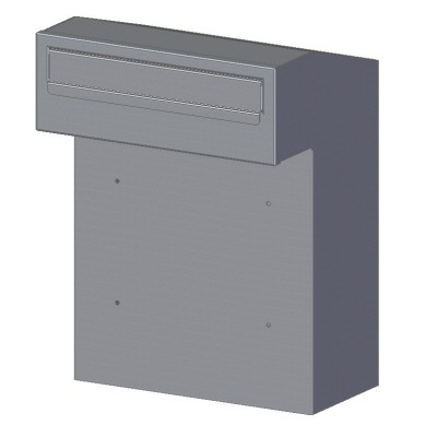 W3 - 2 poštovní schránka RAL7016 / nerez