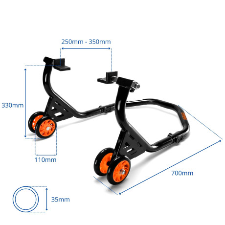 Motocyklový stojan s adaptérem L D1720