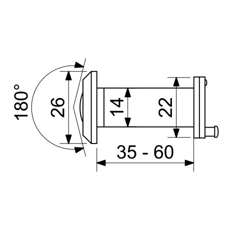 RVW.G.35-60.BZP.NI protipožární kukátko