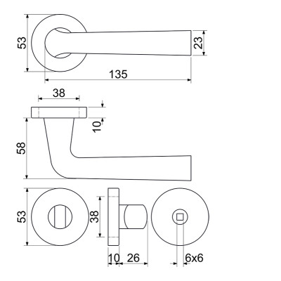 RK.LOPAR.WC.CE klika na dveře