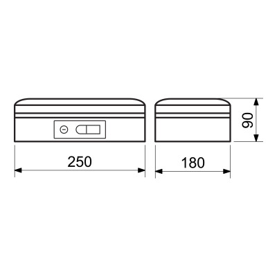 LC.250.CE pokladnička na klíč