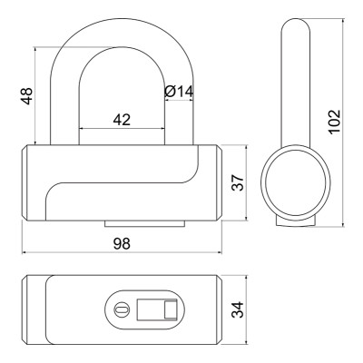 RV.PLUTOS visací zámek