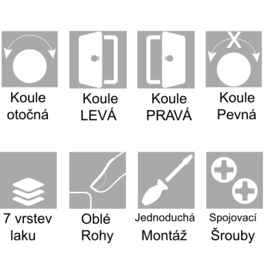 Koule čtvercová grafit Koule čtvercová grafit