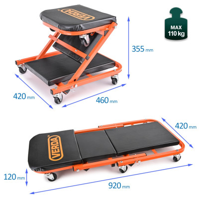 Dílenské lehátko/židle 2v1 SN6711