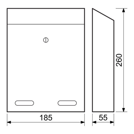 BK.516.CM poštovní schránka černá