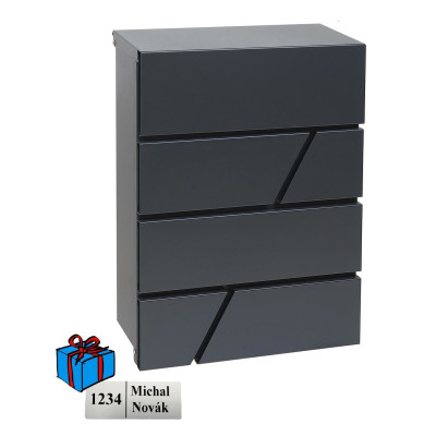 BK.524.AM poštovní schránka antracit