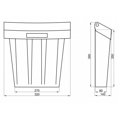 PH plastová poštovní schránka šedá