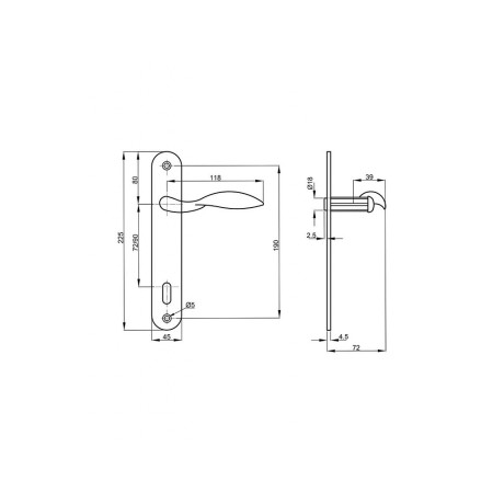 K912 rustiko klika 90mm klíč
