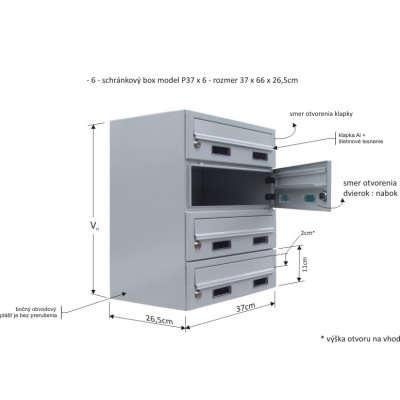 M37/6 modulová schránka