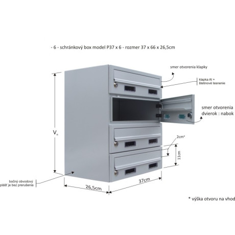 M37/6 modulová schránka