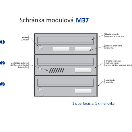 M37/6 modulová schránka