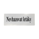 Jmenovka na přilepení "Nevhazovat letáky"