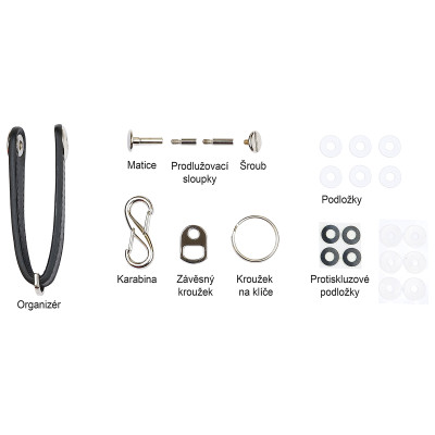 RP.ORGANIZER.CRN kožená klíčenka
