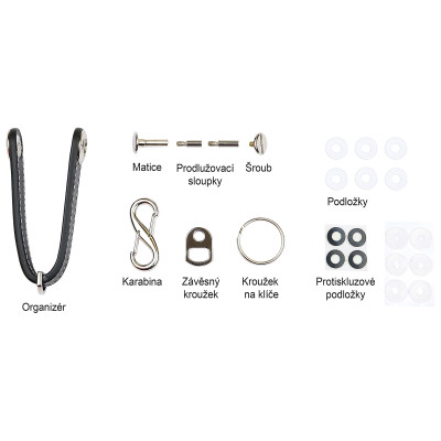RP.ORGANIZER.B.CRN kožená klíčenka