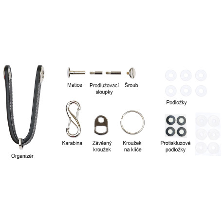 RP.ORGANIZER.B.CRN kožená klíčenka