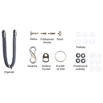 RP.ORGANIZER.B.MOD kožená klíčenka