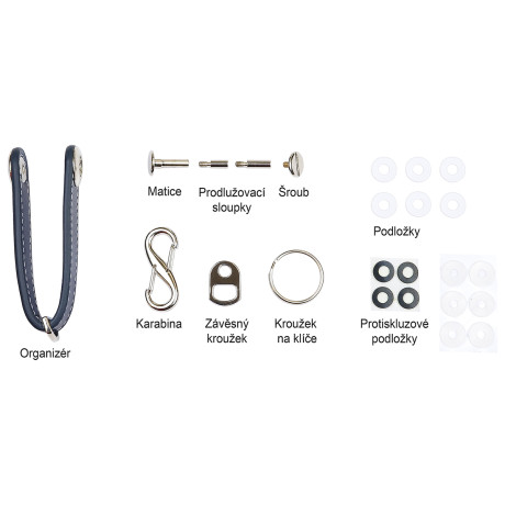 RP.ORGANIZER.B.MOD kožená klíčenka