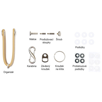 RP.ORGANIZER.B.HND kožená klíčenka