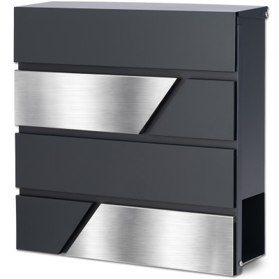 D3711 poštovní schránka antracit + nerez