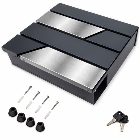 D3711 poštovní schránka antracit + nerez