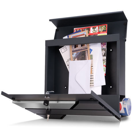 D3711 poštovní schránka antracit + nerez