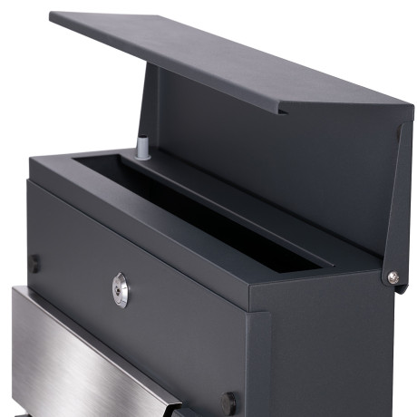 D3711 poštovní schránka antracit + nerez