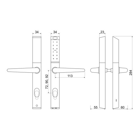 DH.S3B-C.CE digitálna kľučka