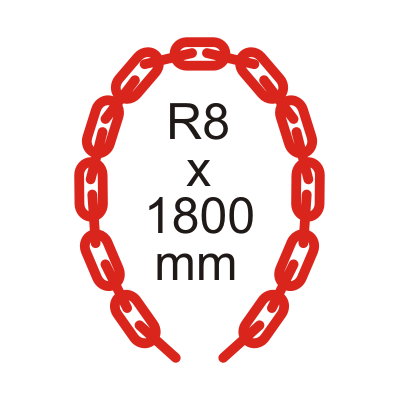Bezpečnostní řetěz Ø 8mm x 1800mm