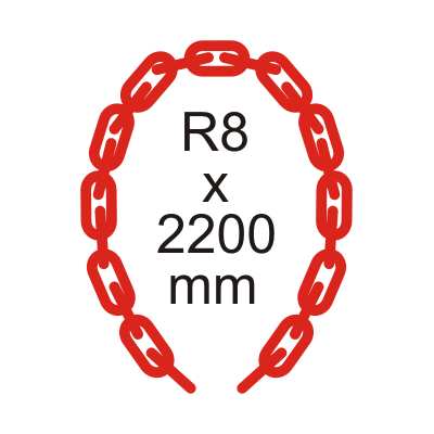 Bezpečnostní řetěz Ø 8mm x 2200mm