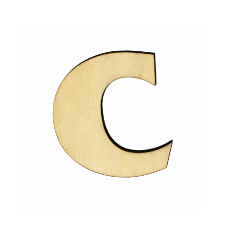 Domovní číslo DŘEVO písmeno "c"