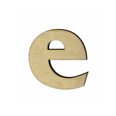Domovní číslo DŘEVO písmeno "e"