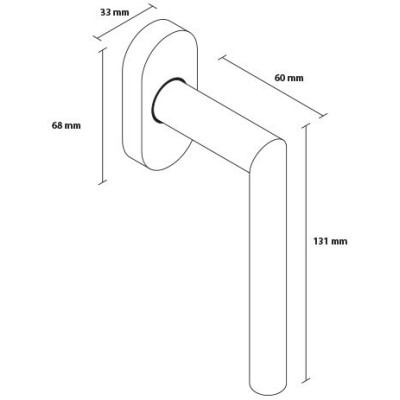 NOVA okenní klika nerez